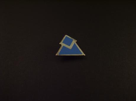 Blauw driehoek onbekend logo
